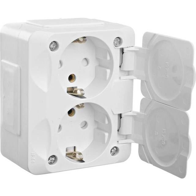 Vägguttag Aqua-Stark 2-vägs Jordat Schneider Electric