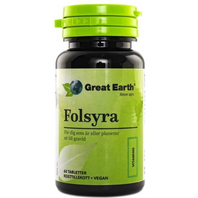 Great Earth Folsyra 400 mcg 60 tab