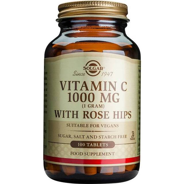 Solgar Vitamin C 1000 mg Nypon 100 tabletter
