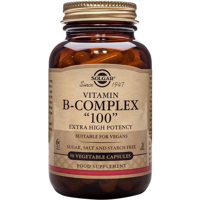 Solgar Vitamin B-Complex "100" Extra High Potency Vegetable Capsules 50 Capsules