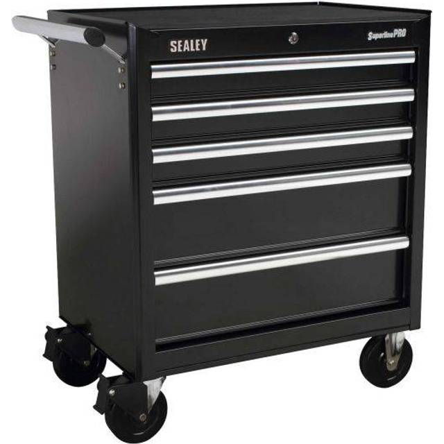 Sealey AP33459B Rollcab 5 Drawer with Ball Bearing Runners - Black