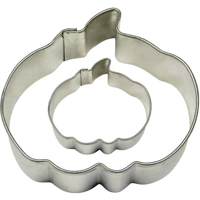 Pumpkin Cookie and Cake Cutters, Small and Large Sizes, Set of 2, Silver
