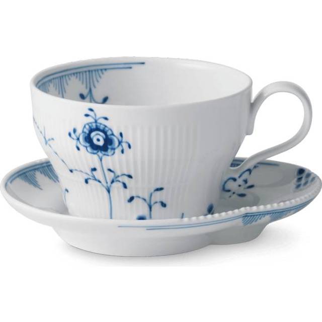 Royal Copenhagen Blue Elements Kopp med fat 26 cl - NO_SIZE Koppar Från Magasin - Hvid, Blå (NO_SIZE)