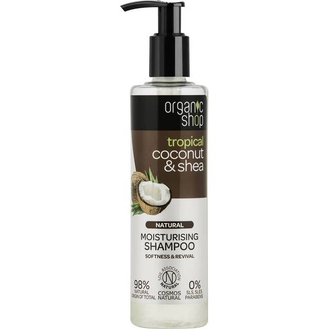 Organic Shop Natural Coconut & Shea Fuktgivande schampo för torrt och skadat hår 280 ml