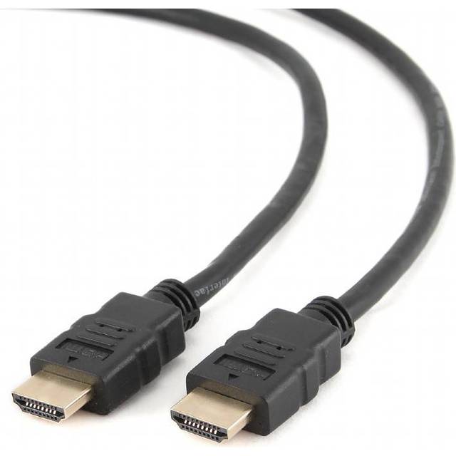 Goobay 51824 Standard HDMI-kabel, guldpläterad, svart, 5,5 mm diameter, 10 m kabellängd