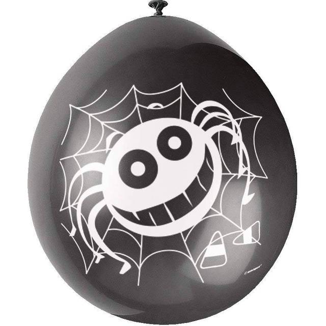 "Unique Party 80352 - 9"" Latex Spider Halloween Balloons, Pack of 10"