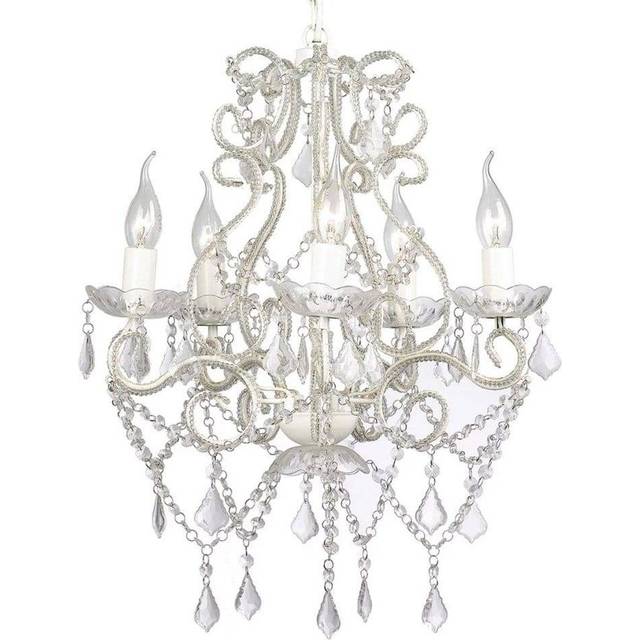 vidaXL Chandelier with 2800 Crystals E14 - White