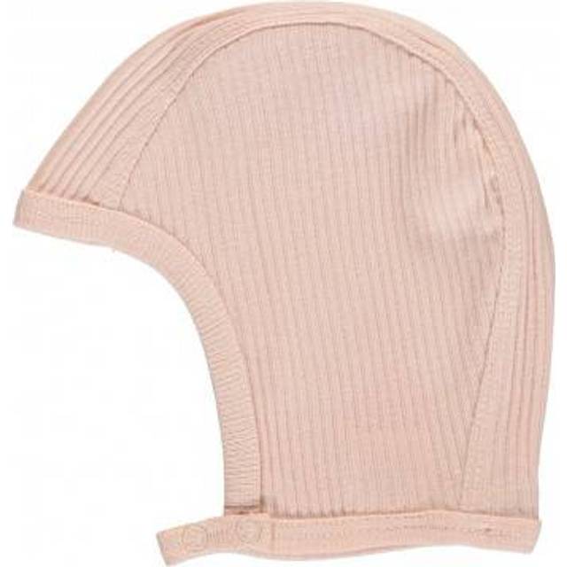 Mar Copenhagen Rose Brand-patch Ribbed Cotton-blend Bonnet Hat 2-9 Months 2 - ROSE