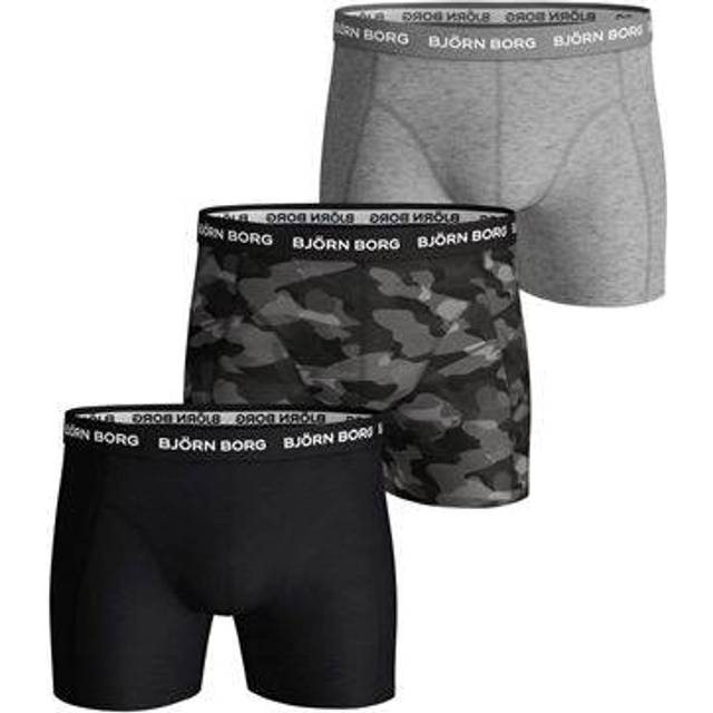 BJÖRN BORG Cotton Stretch Boxer 3P |Grå |XL