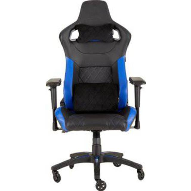 Corsair T1 Race - Faux Leather Racing Gaming Chair, Easy Assembly, Ergonomic Swivel, Adjustable Height & 4D Armrests, Lumbar Support, Comfortable with