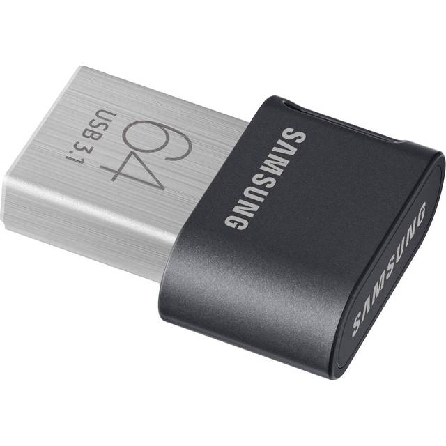 SAMSUNG FIT Plus USB 3.1 Memory Stick - 64 GB, Silver, Silver/Grey
