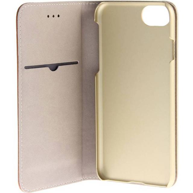 Insmat Exclusive Slim FlipCase - Vikbart fodral för mobiltelefon - polyuretan - guldrosa