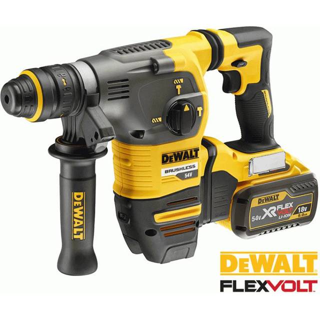 Dewalt dch334x2 sds+ quick release 54v xr flexvolt 3 hammer drill with 2x 9ah