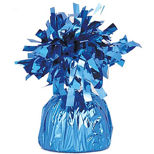 Ballongewicht blau Metallic 13cm zur Sicherung Ihrer Heliumballons, 1 Stk