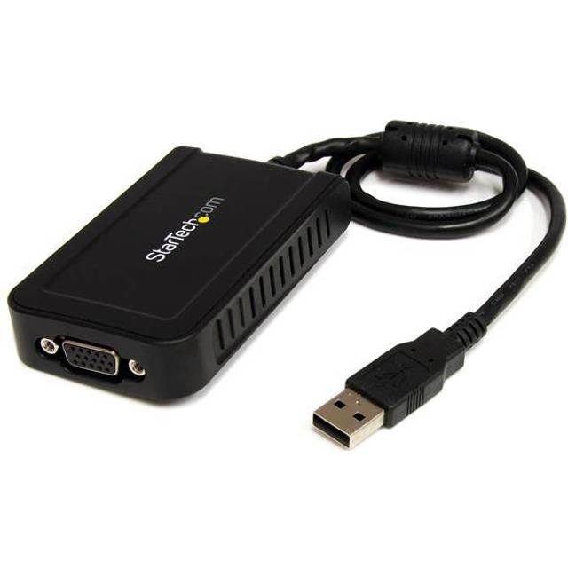 StarTech.com USB till VGA-adapter – 1920 x 1200 – Extern video och grafikkort – bildskärmsadapter – stöder Windows (USB2VGAE3)