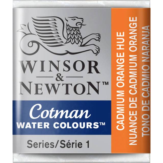 Winsor and Newton Cotman Watercolour Half Pan Paint - Cadmium Orange Hue - Winsor & Newton - 17 x 10 x 20 g