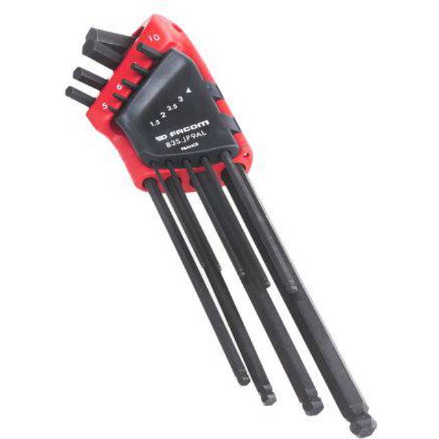 Facom 83S.JP9AL Metric Hex Key Wallet Set, 9 Piece FCM83SJP9AL