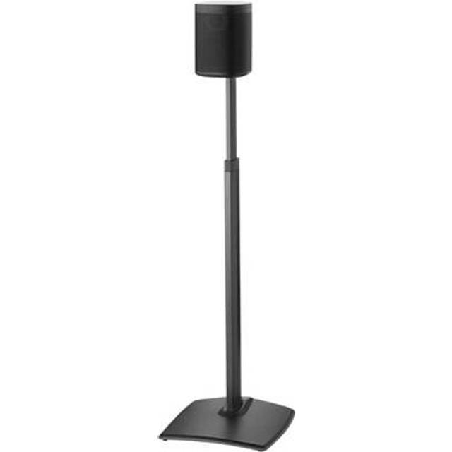 Sanus WSSA1-W2 vitt höjdjusterbart högtalarstativ för Sonos ONE, PLAY:1 och PLAY:3 – legerat stål, plast – 40 cm, universell passform