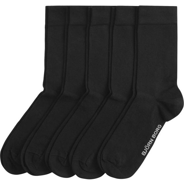 Björn Borg 5-pack Essential Socks - Black - Strl 41/45 * Kampanj *