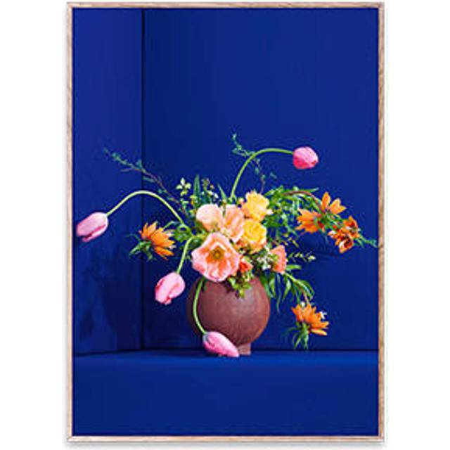 Paper Collective Blomst 01 Blue poster 50x70 cm - Blå