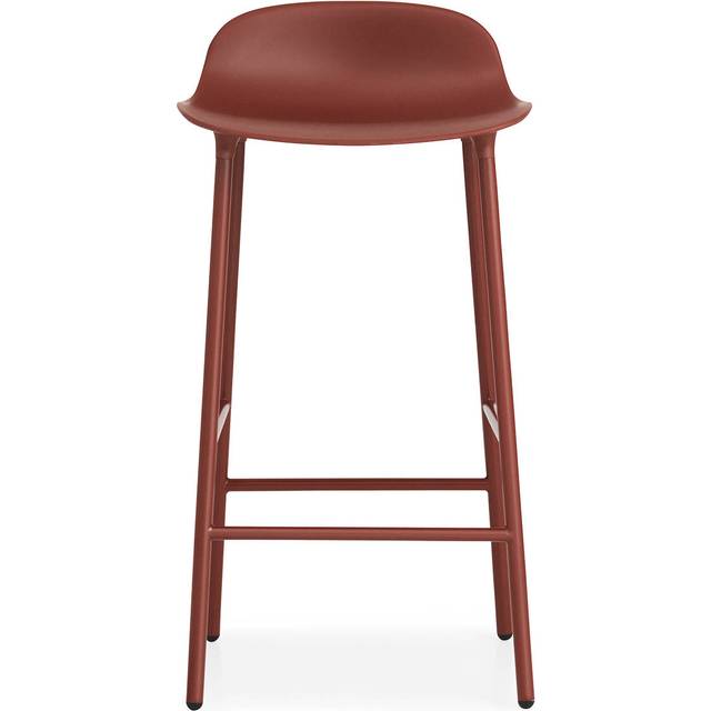 Form Bar Stool Steel Base, 65cm, Black