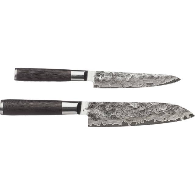 Kuro knivset i två delar, Santoku-kniv (18cm) och Petty-kniv (15 cm)
