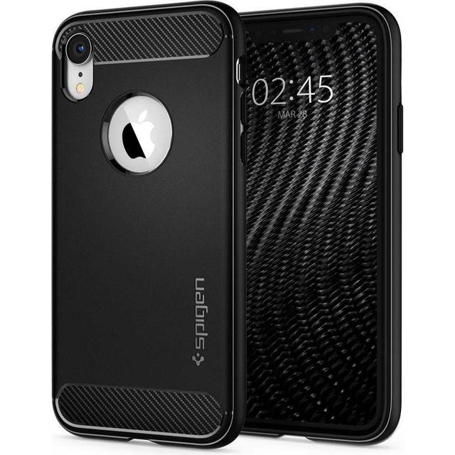 Spigen Rugged Armor - iPhone Xr - flexibelt skyddsskal - Svart/