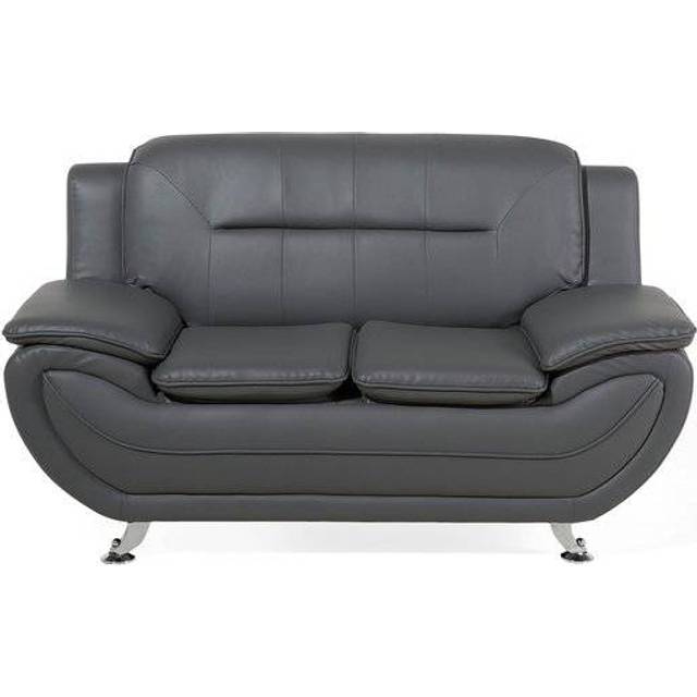 Beliani 2 Seater Faux Leather Sofa White Leira, White