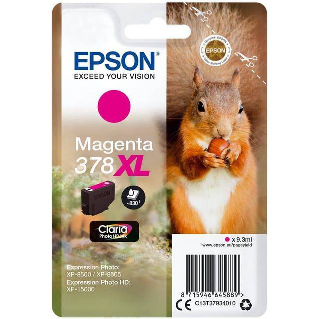 EPSON Singlepack Magenta 378XL Squirrel Clara Photo HD Ink