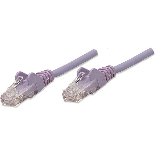 Intellinet Network Patch Cable, Cat5e, 1m, Red, CCA, U/UTP, PVC, RJ45, Gold Plated Contacts, Snagless, Booted, Lifetime Warranty, Polybag