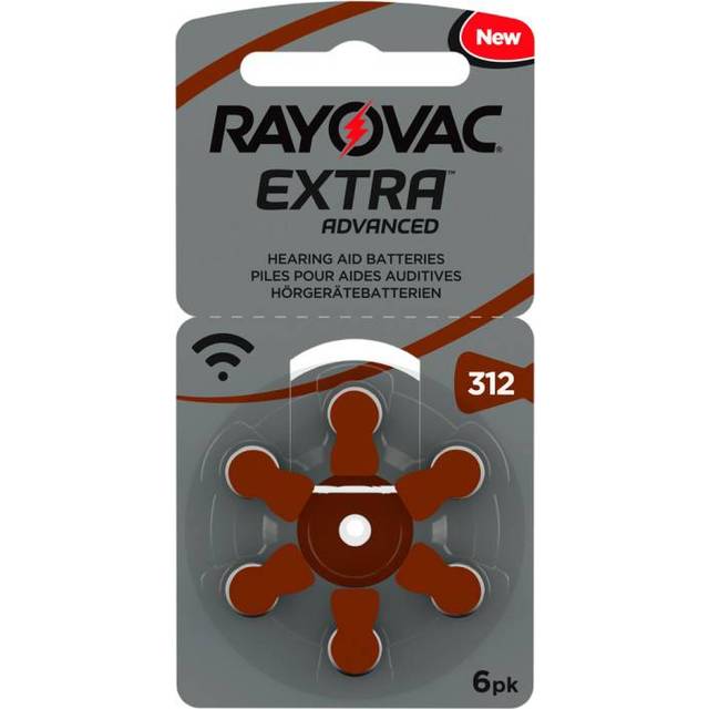 312 6-Pack RAYOVAC EXTRA - Hörapparatsbatterier