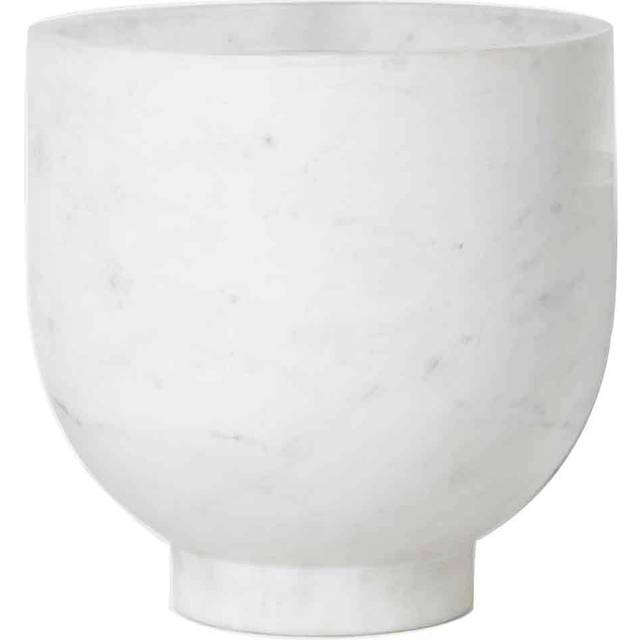 Ferm Living - Alza Champagne Cooler - weiß/Indischer Banswara Marmor/BxHxT 23x23x23cm - white (23.0 x 23.0 x 23.0cm)
