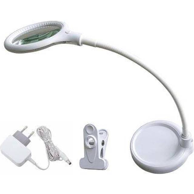 Halo Design Mini Magni LED bordlampe med 3x forstørrelse, hvid