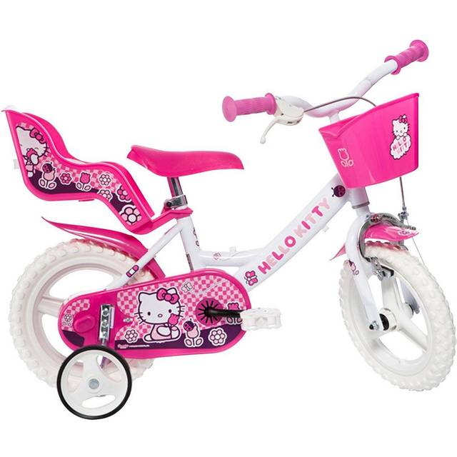 Dino Bikes Hello Kitty 12 inch Kids Bicycle - White - 12"