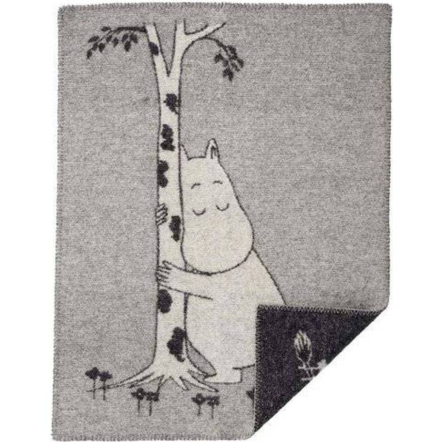 Klippan Yllefabrik Moomin Tree Hug barnfilt grå