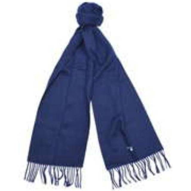 Lambswool Scarf - NY11 - "Barbour draws on its country heritage to create this classic scarf. Spun from pure lambswool that is supremely soft, it is complete with a fringed trim and the brand’s iconic crest logo embroidered at the end."