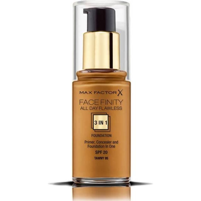 Max Factor Face Finity All Day Flawless 3 In 1 W95 Hazelnut Foundation 30ml