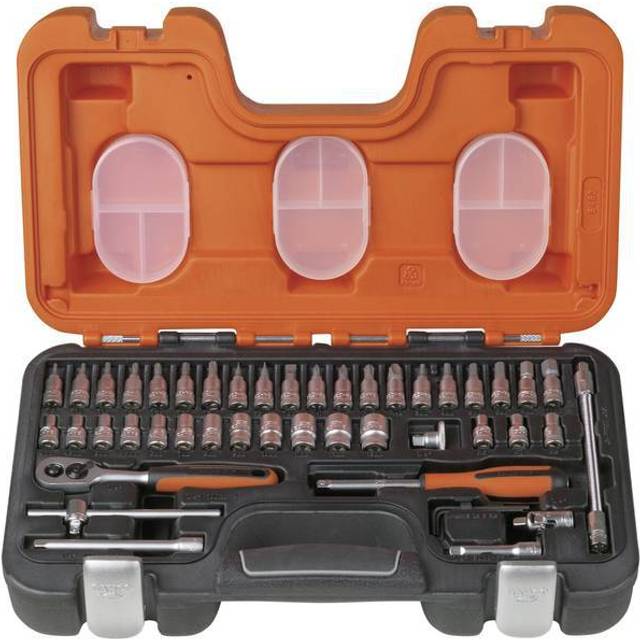 Bahco S460 1/4in Drive Socket Set, 46 Piece BAHS460