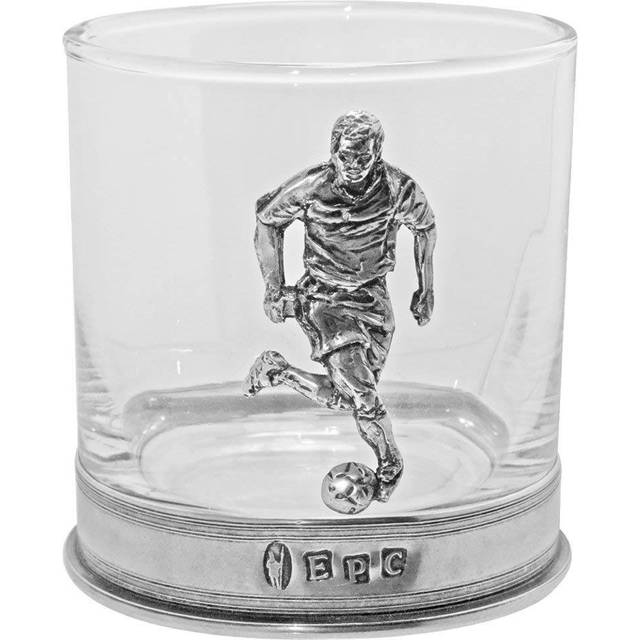 English Pewter Co Football Single Whisky Glass Tumbler - Engrave with a personalised message