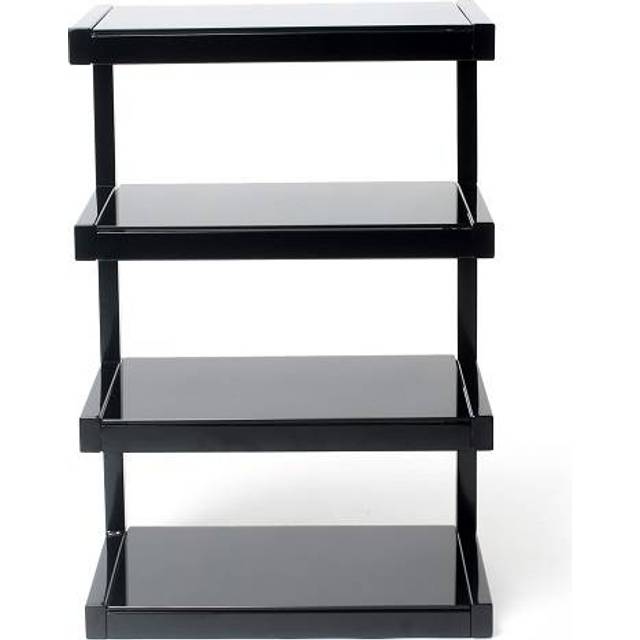 Norstone ESSE Black/Red With 4 Shelves HiFi Rack / Stand/ AV Furniture