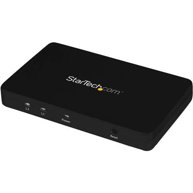 StarTech.com 4K HDMI 2-Port Video Splitter 1x2 HDMI Splitter w/ Solid Aluminum Housing 4K 30Hz