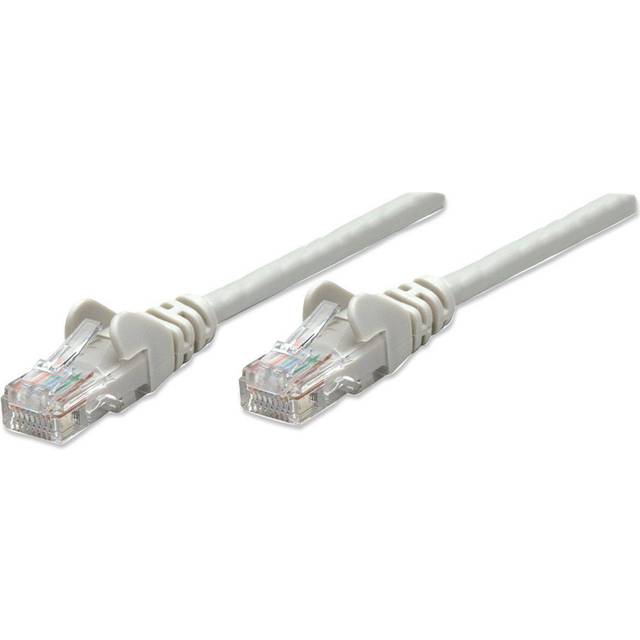 Intellinet Network Patch Cable, Cat5e, 15m, Grey, CCA, U/UTP, PVC, RJ45, Gold Plated Contacts, Snagless, Booted, Lifetime Warranty, Polybag