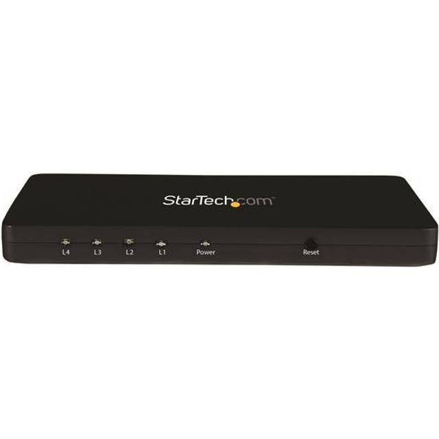 StarTech.com 4K HDMI 4-Port Video Splitter 1x4 HDMI Splitter w/ Solid Aluminum Housing 4K 30Hz