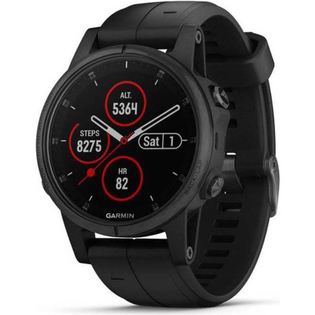 Garmin Fenix 5S Plus Black Sapphire with Black Strap