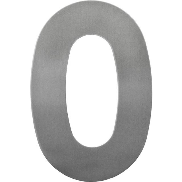 Tectake House Number Plaque Made Of Stainless Steel 13.5cm, Silver