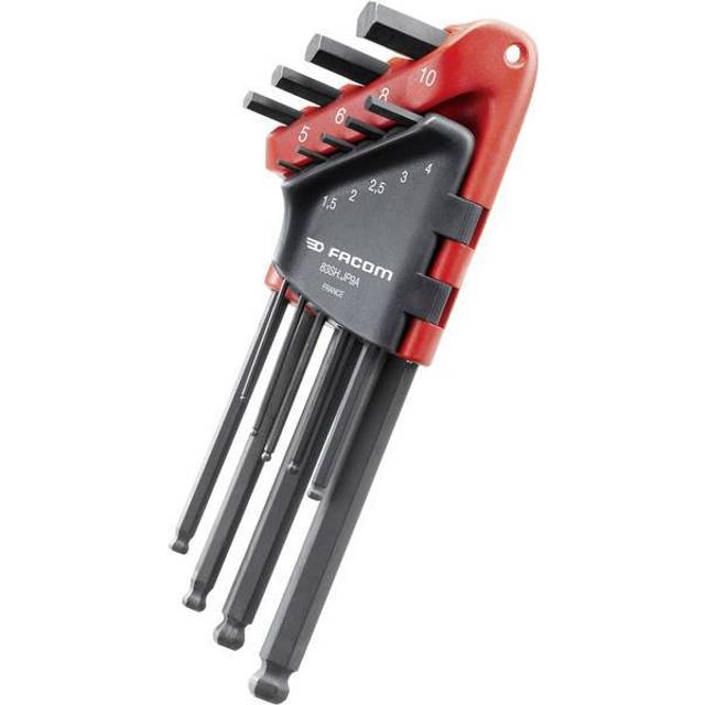Facom - 83SH.JP9A L-Shape Hex Ball Key Set, 9 Pieces