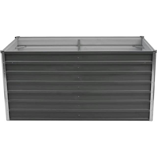 vidaXL Raised Garden Bed Anthracite 160x80x77 cm Galvanised Steel