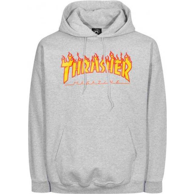 Sweatshirt Thrasher Flame Logo Hoody Melange Grey M (M)