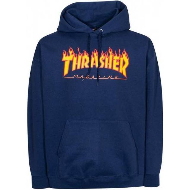 Thrasher Flame Hoodie navy