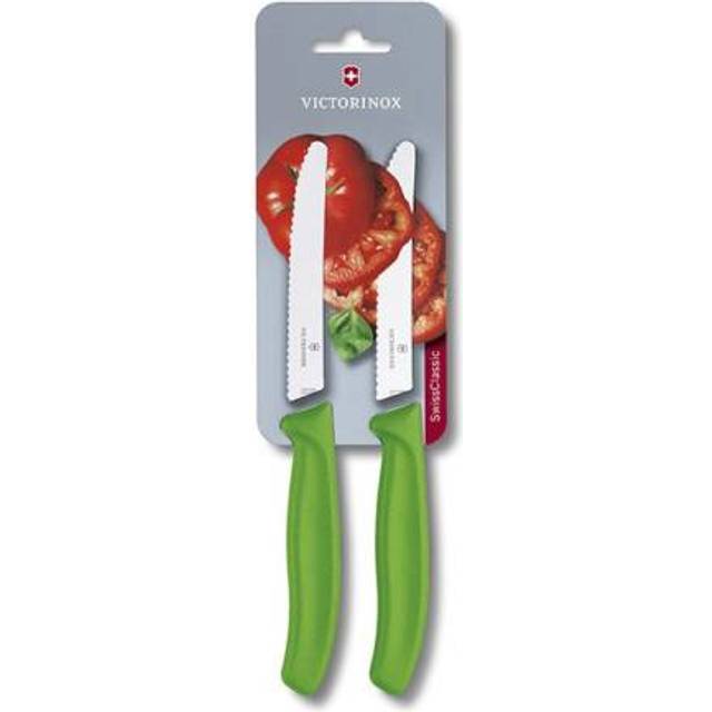 Victorinox Swiss Classic 2 x 11cm Tomato/Utility Knife Set Green (67836L114B)